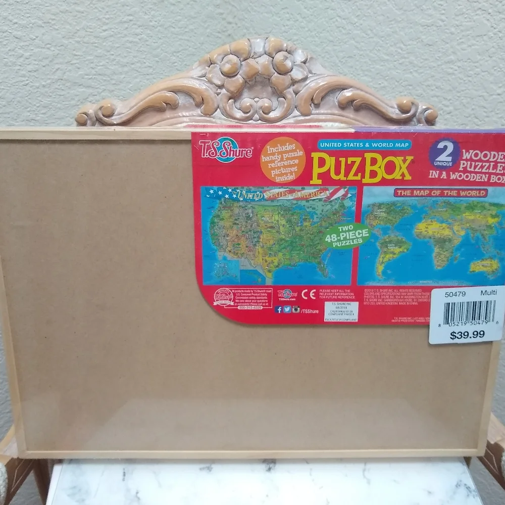 T.S. Shure PuzzBox United States & World Map